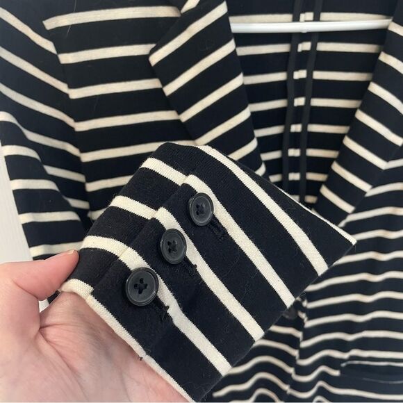 A New Day Black Stripes Button Detail Soft Blazer Women’s Size S - Picture 4 of 5